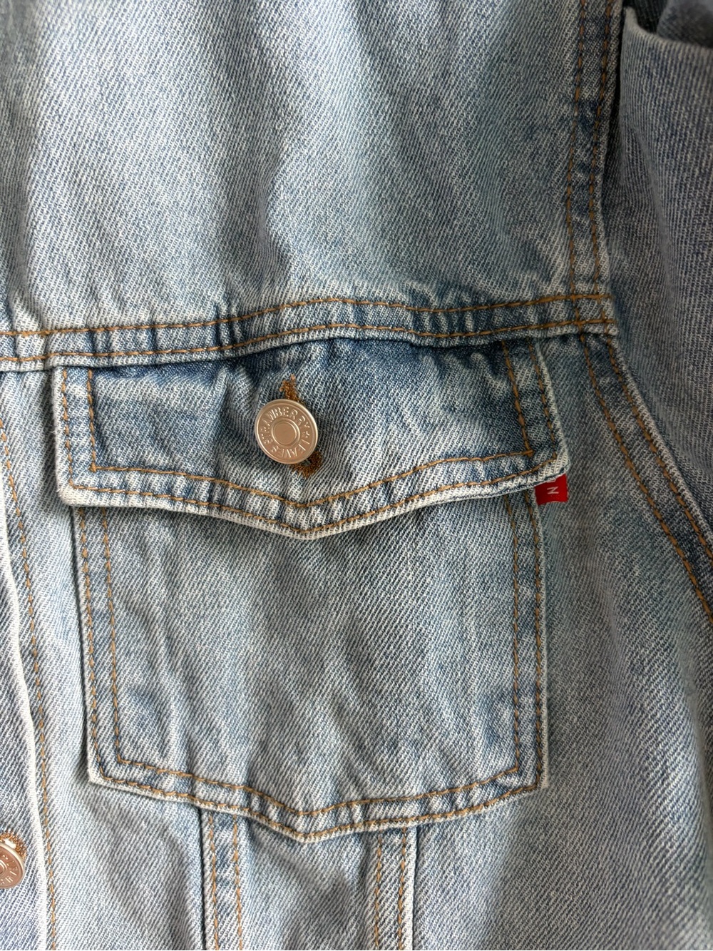 I love Jesus Light Blue Cropped Denim Jacket - Women's - Picture 4 of 7